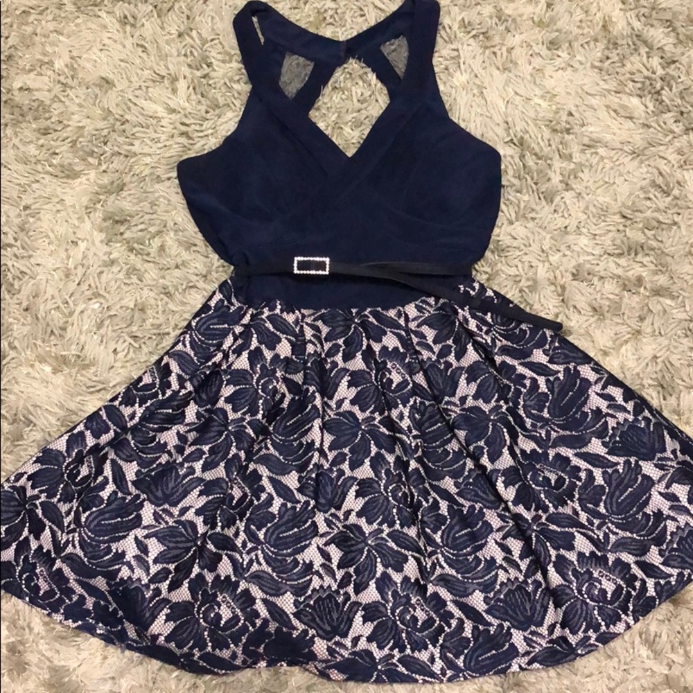 Navy party dress